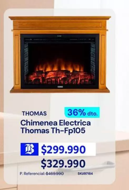 Thomas - Chimenea Electrica Th-fp105