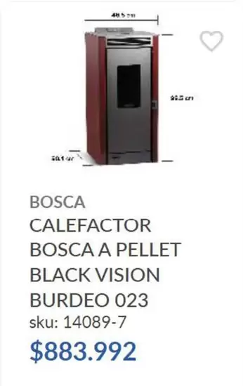 Bosca - Calefactor A Pellet Black Vision Burdeo 023