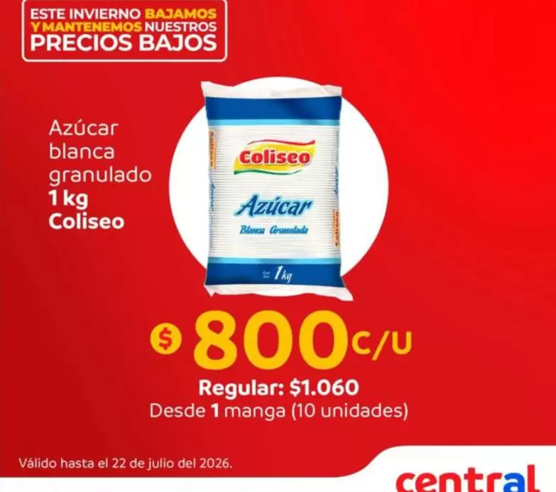 Coliseo - Azúcar Blanca Granulado