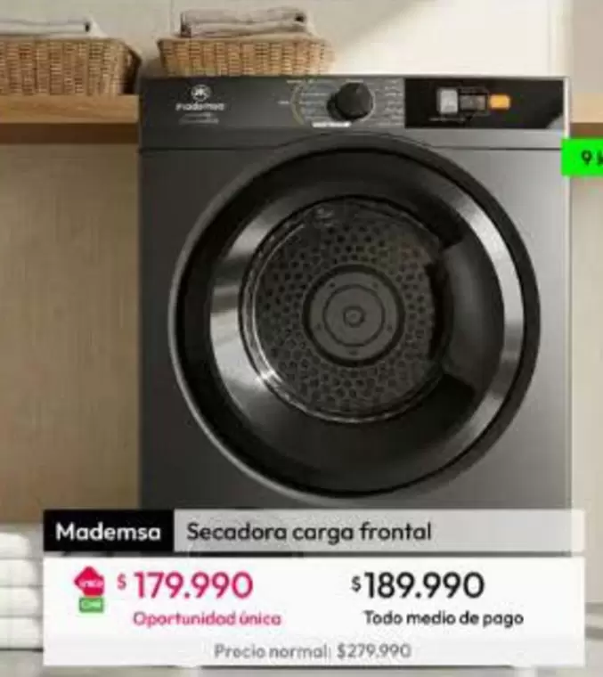 Mademsa - Secadora Carga Frontal