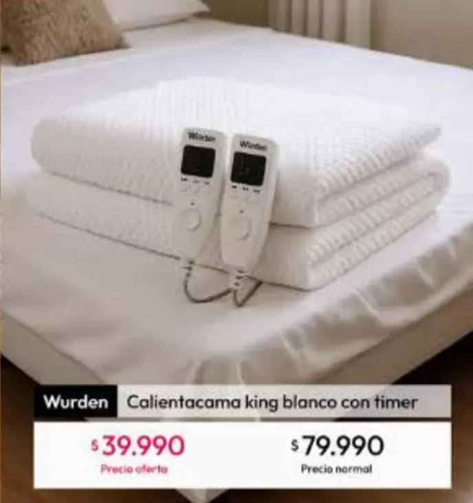 Wurden - Calientacama King Blanco Con Timer