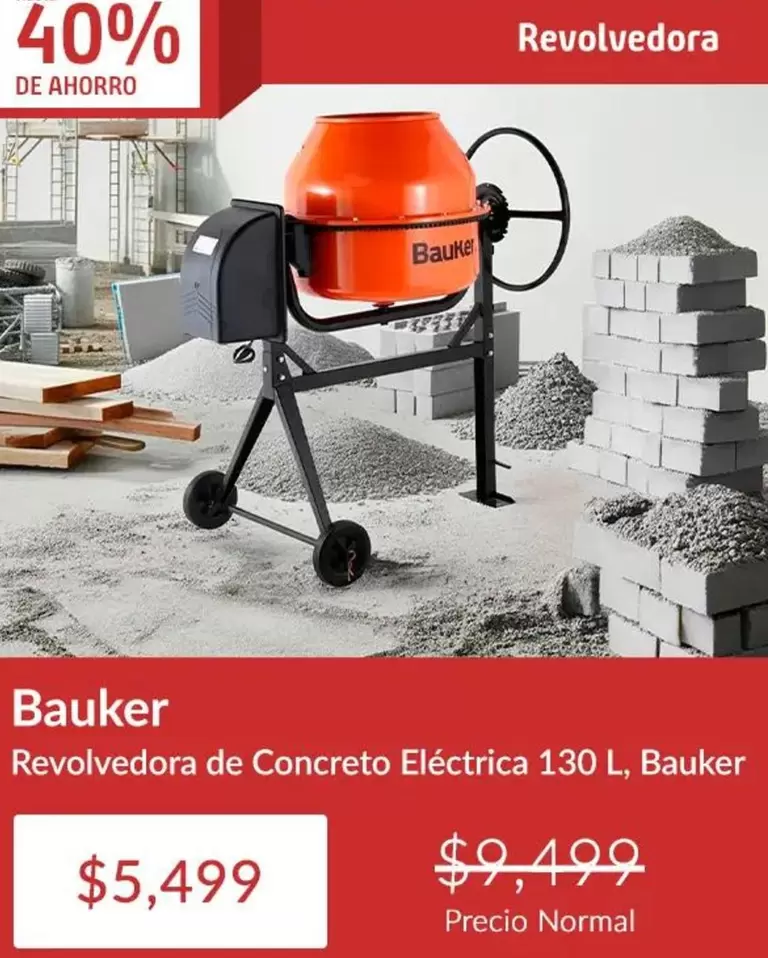 Bauker - Revolvedora De Concreto Electrica