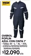 Overol Poplin Azul Con Cinta 1