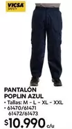 Safety - Pantalón Poplin Azul