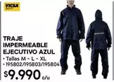 Traje Impermeable Ejecutivo Azul