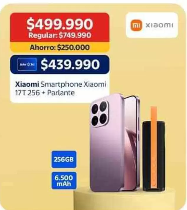 Xiaomi - Smartphone 17t 256 + Parlante