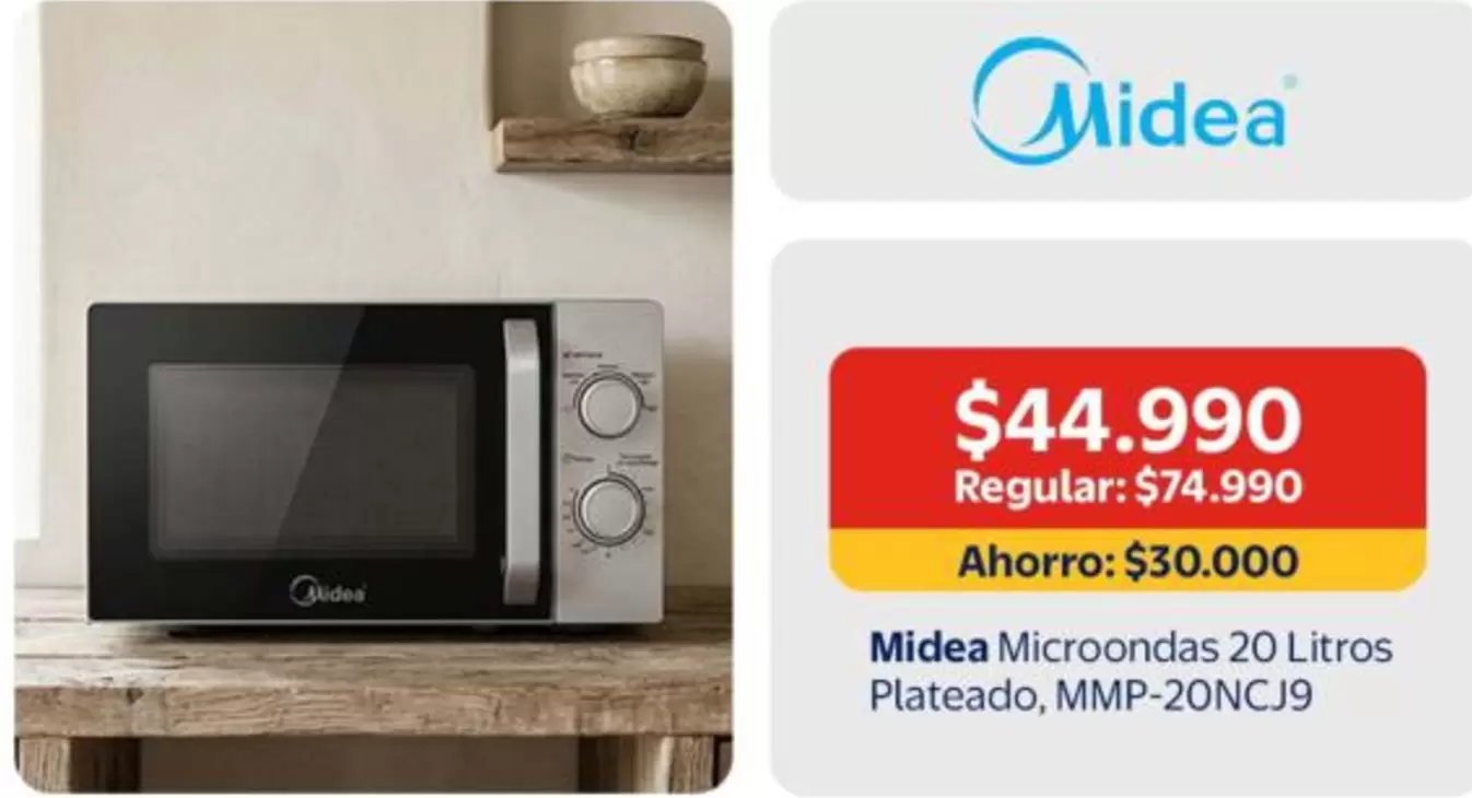 Midea - Microondas Plateado