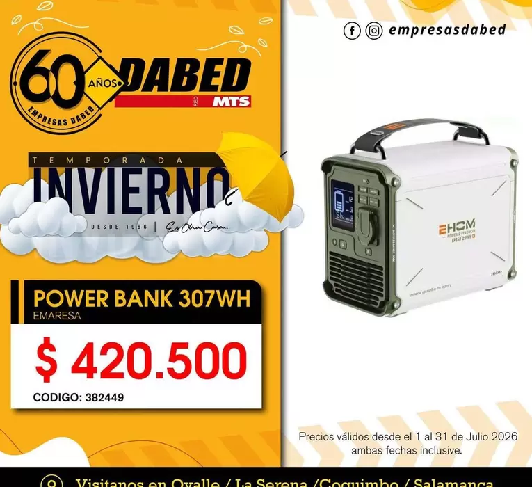 MTS - Power Bank 307WH