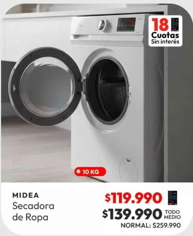 Midea - Secadora De Ropa