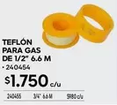 Teflón Para Gas