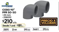 Hoffens - Codo 90° PPR So-SO