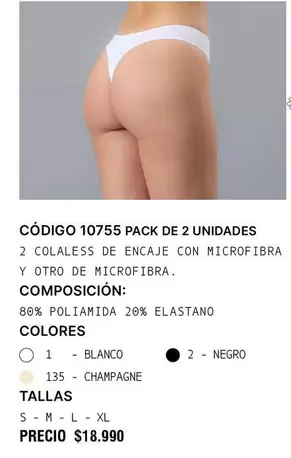Colales De Encaje Con Microfibra