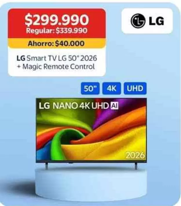 LG - Smart Tv 50" 2026 + Magic Remote Control