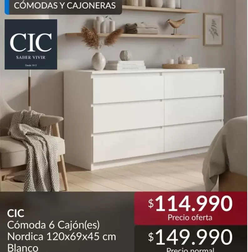 Cic - Comoda 6 Cajones Nordica