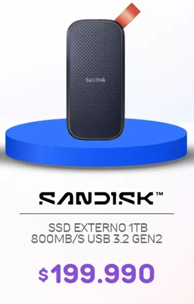 SanDisk - Ssd Externo 1tb 800mb/s Usb 3.2 Gen2