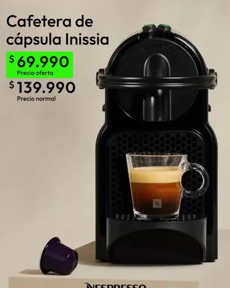 Nespresso - Cafetera de cápsula Inissia