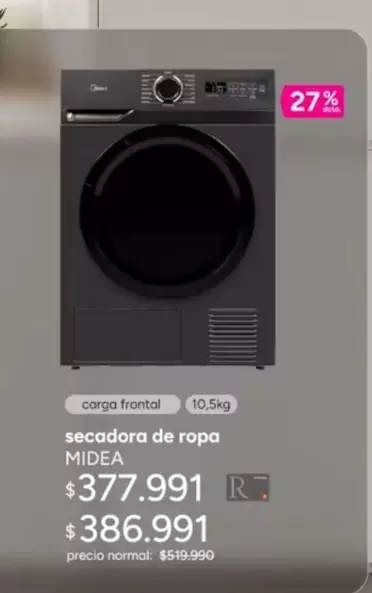 Midea - Secadora De Ropa