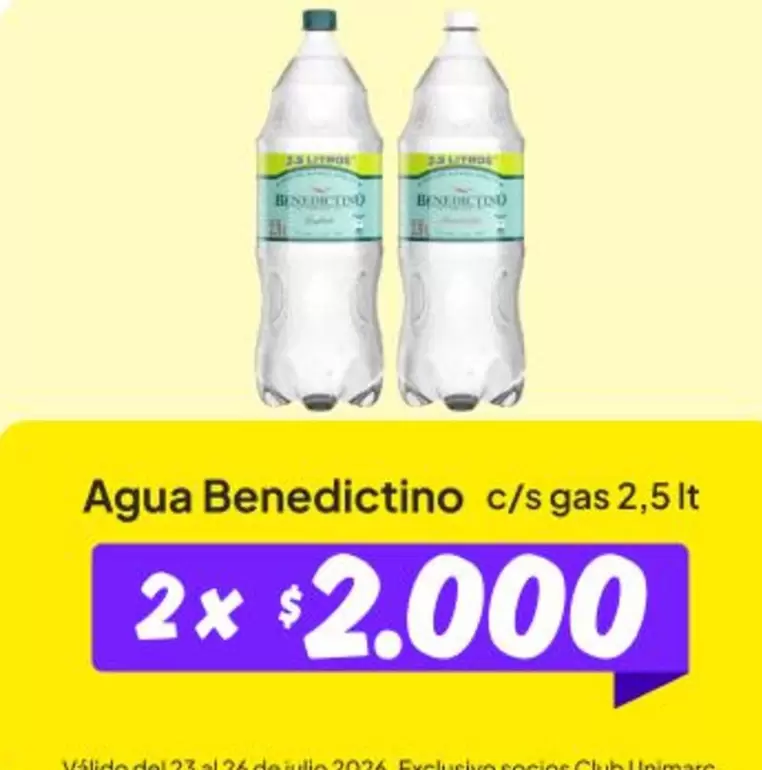 Benedictino - Agua C/S Gas