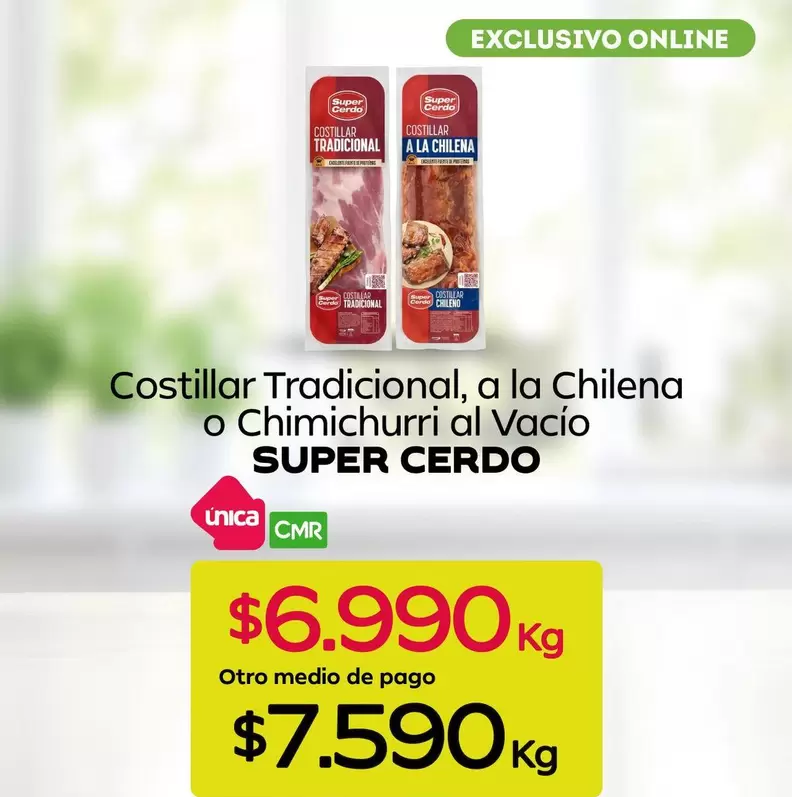 Súper Cerdo - Costillar Tradicional, A La Chilena O Chimichurri Al Vacio