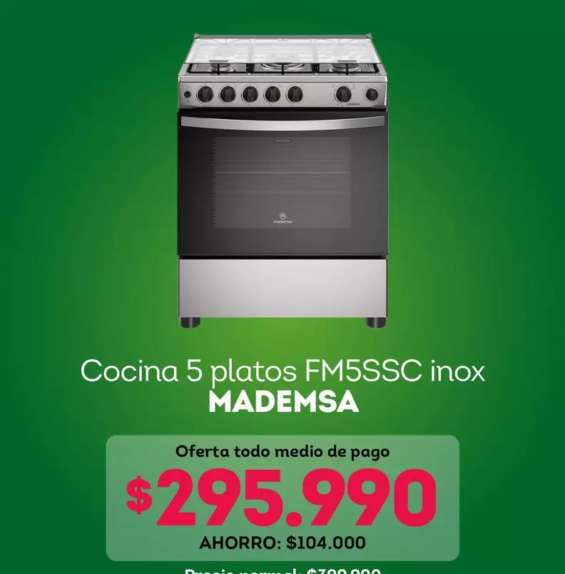 Mademsa - Cocina 5 Platos Inox