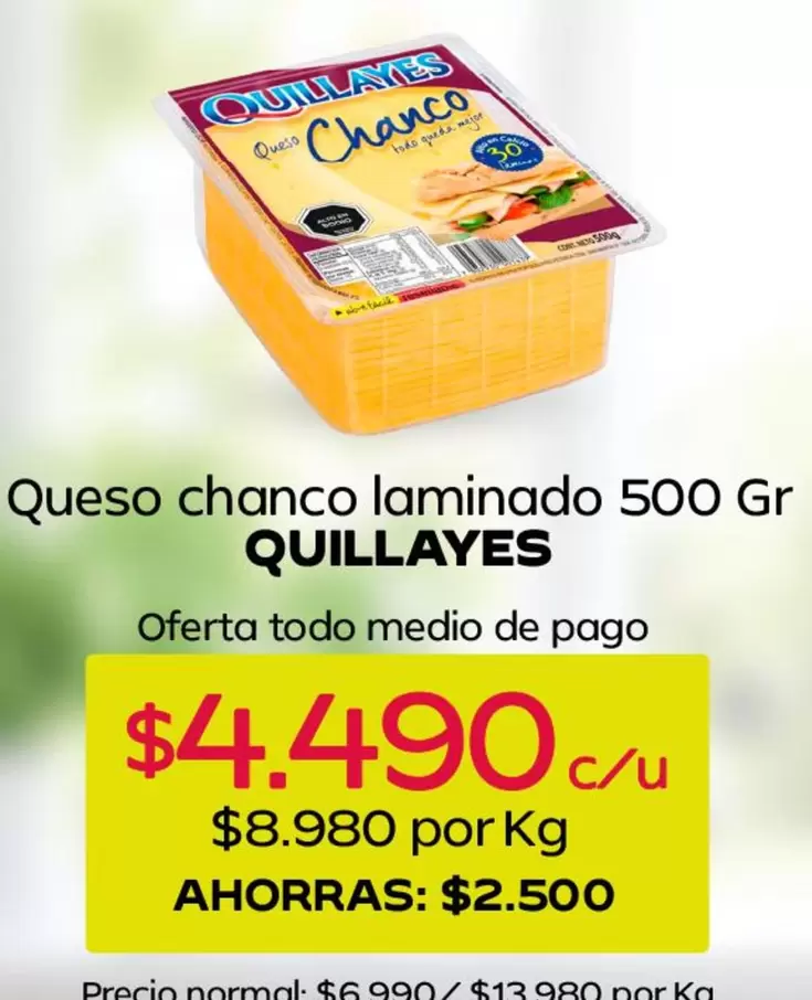 Quillayes - Queso Chanco Laminado