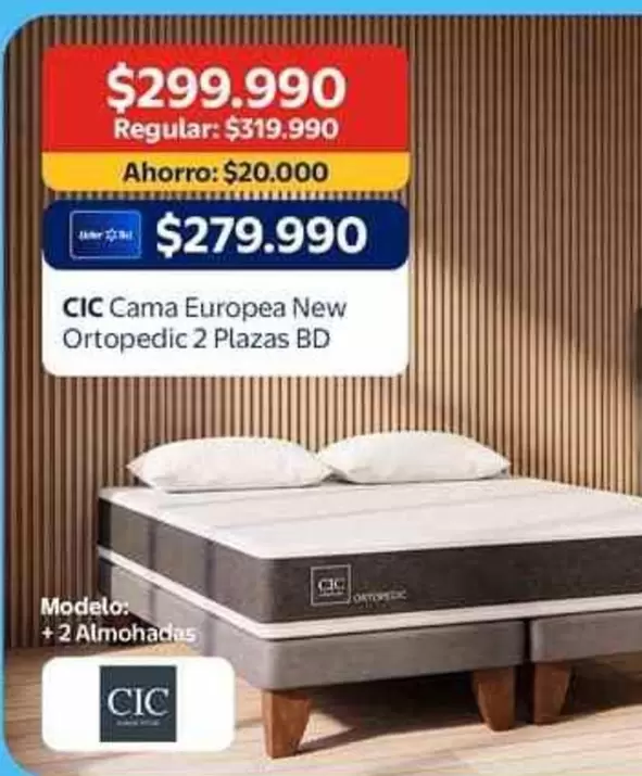 Cic - Cama New Ortopedic 2 Plazas Bd