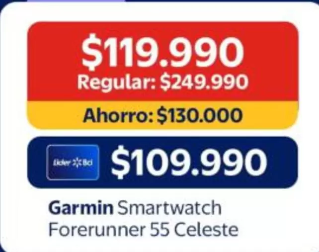Garmin - Forerunner 55 Celeste