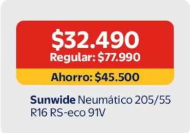 Sunwide Neumático 205/55 R16 Rs-eco 91v