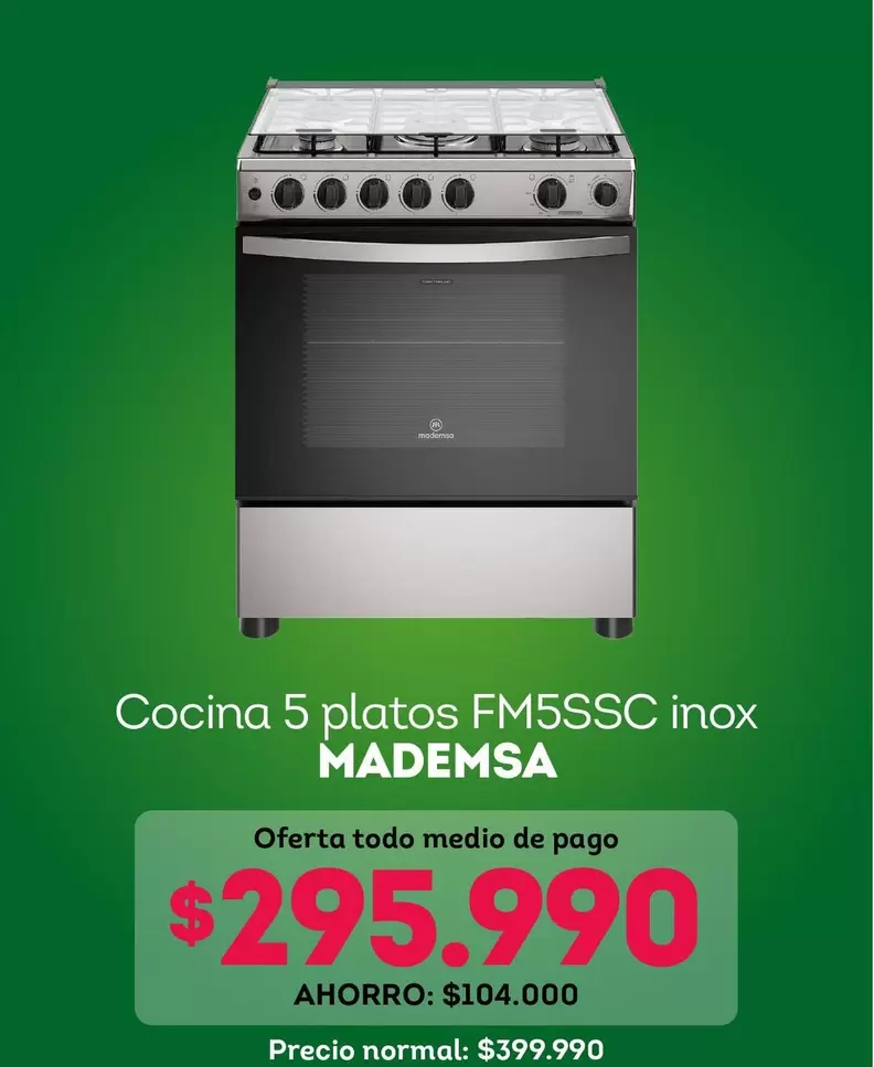 Mademsa - Cocina 5 Platos Inox