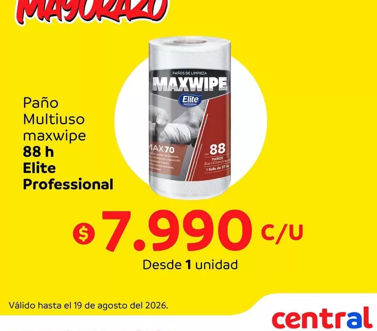 Elite - Paño Multiuso Maxwipe 88 H  Professional