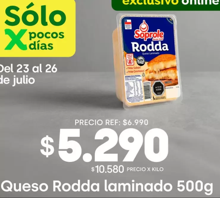 Soprole - Queso Rodda Laminado