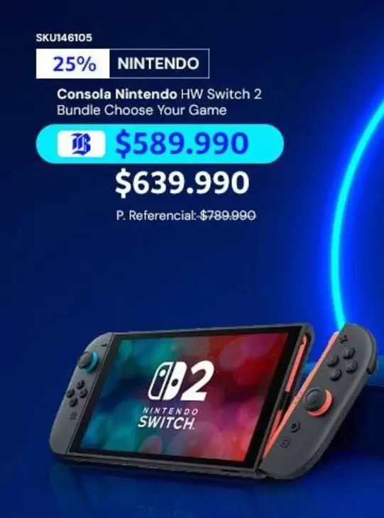 HW - Consola Hw Switch 2 Bundle Chose Your Game