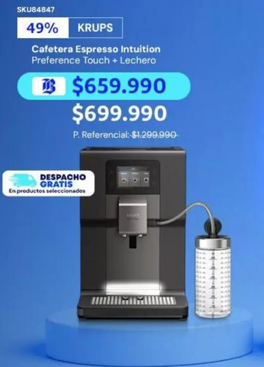 Cafetera Espresso Intuition