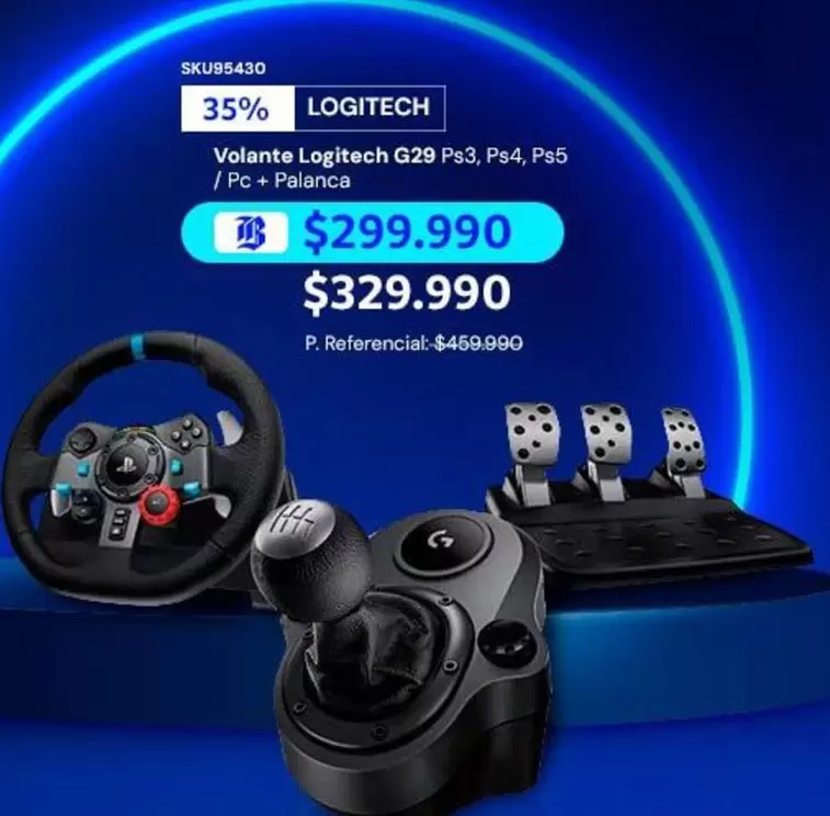 Logitech - Volante G29 Ps3, Ps4, Ps5