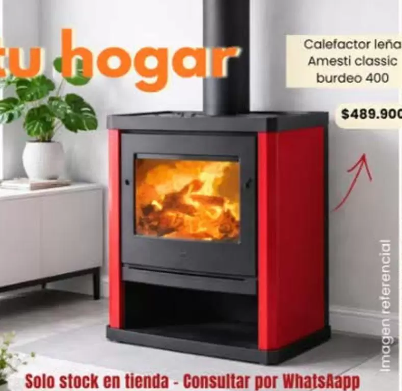 Amesti - Calefactor Leña  Classic Burdeo