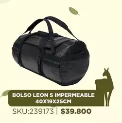 Bolso Leon S Impermeable 40x19x25cm