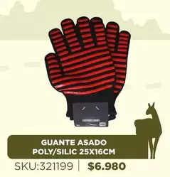 Guante - Asado Poly/silic 25x16cm
