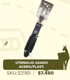 Utensilio Asado Acero/Plast.