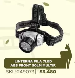 Linterna Pila 7led Abs Front 50lm Multif