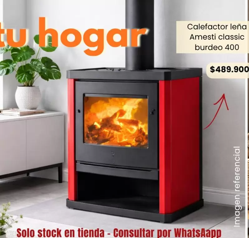 Amesti - Calefactor Leña Ametti Classic Burdeo