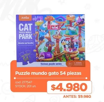 Cat - Puzzle Mundo Gato 54 Piezas