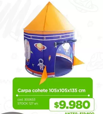 Carpa Cohete 105x105x135 Cm