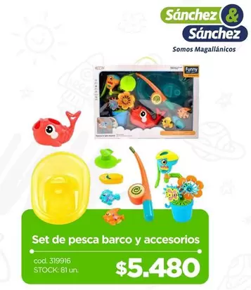 Set De Pesca Barco Y Accesorios