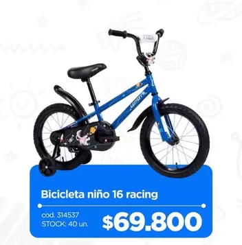 Bicicleta Nino 16 Racing