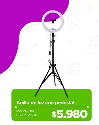 Anillo De Luz Con Pedestal