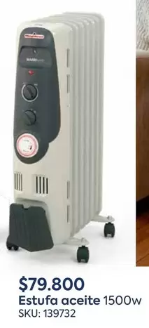 Estufa Aceite 1500w