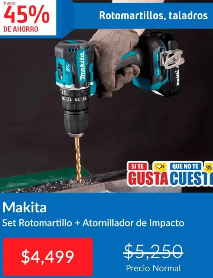Makita - Set Rotomartillo + Atornillador De Impacto