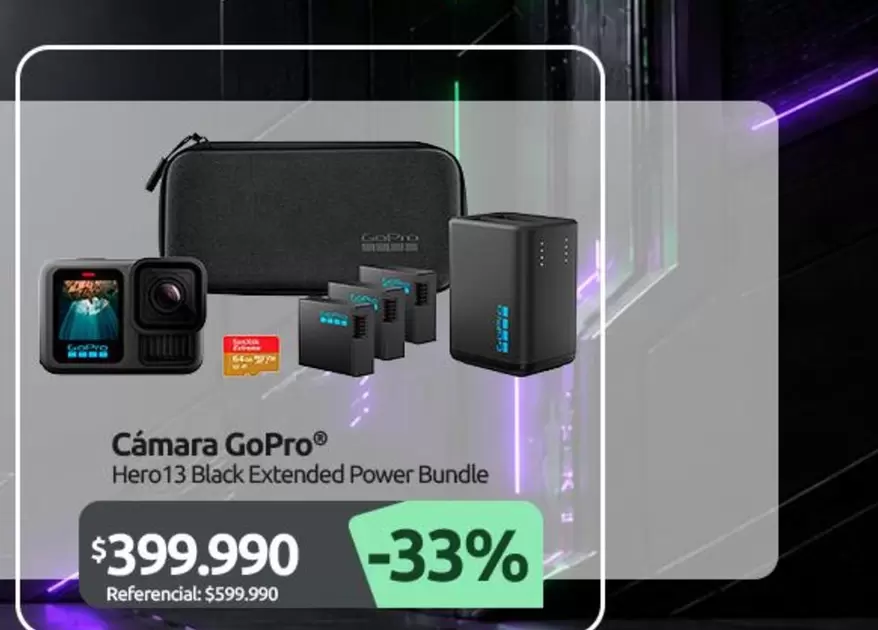 GoPro - Cámara Gopro Hero 13 Black Extended Power Bundle