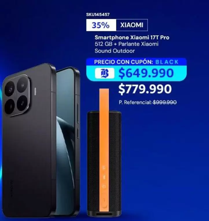 Xiaomi - Smartphone IGT Pro 512 GB+ Perlante Sound Outdoor