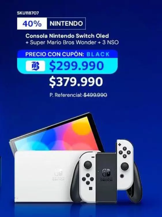 Consola Oled + Super Mario Bros Wonder